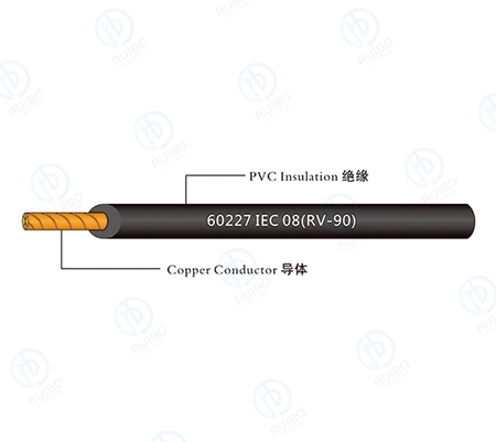 60227IEC08(RV-90)一般用途单芯软导体无护套电缆—PVC